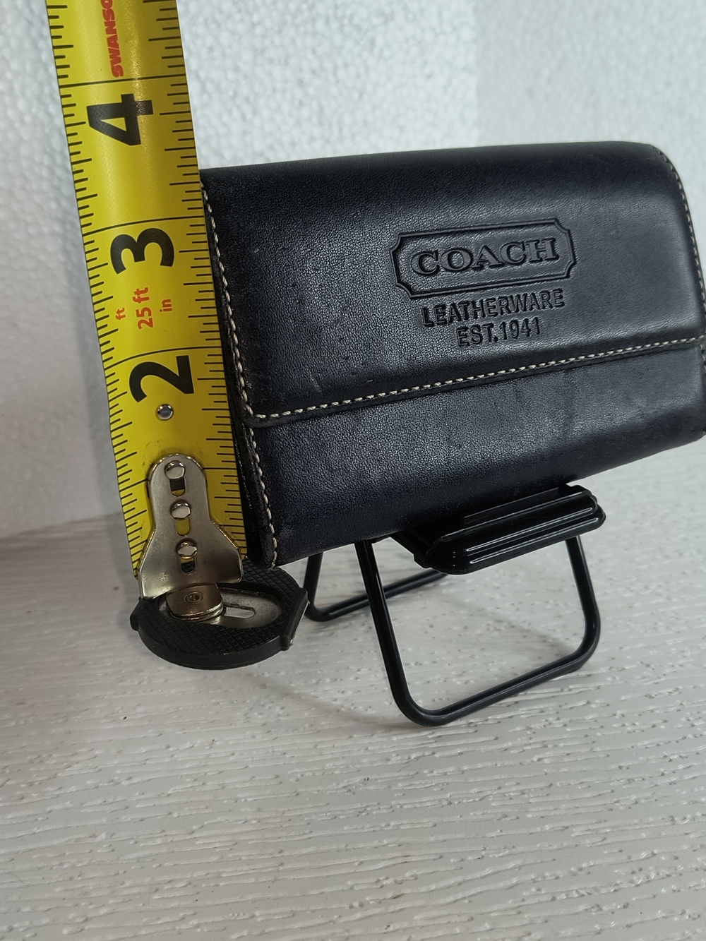 COACH Black Leather Key/Wallet Case - Picture 2 of 6